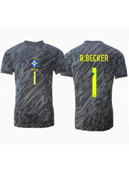 Brazil Alisson Becker #1 Golmanski Gostujuci Dres Copa America 2024 Kratak Rukavima